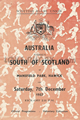 South of Scotland v Australia 1957 rugby  Programme